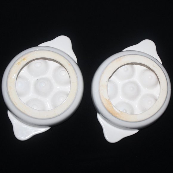 Pair of White Snail Plates | Vintage Escargot Plates - Picture 9 of 9